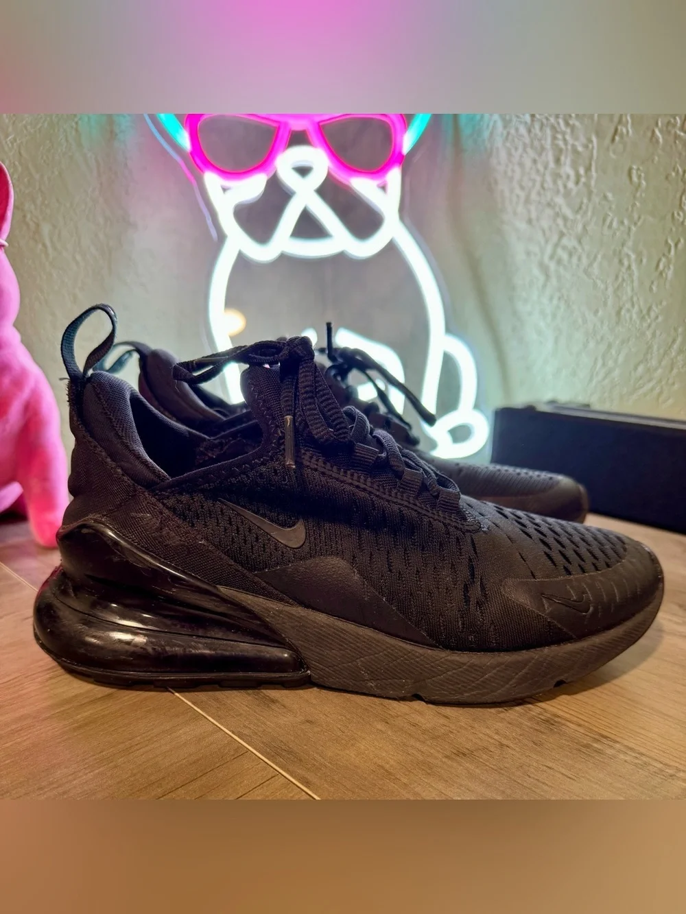 Nike Black Kids' Air Max Style Cushion Sneakers 4.5